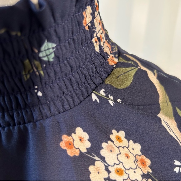 Nanette Lepore blue floral high-low sleeveless maxi dress Size 8 - Picture 6 of 12